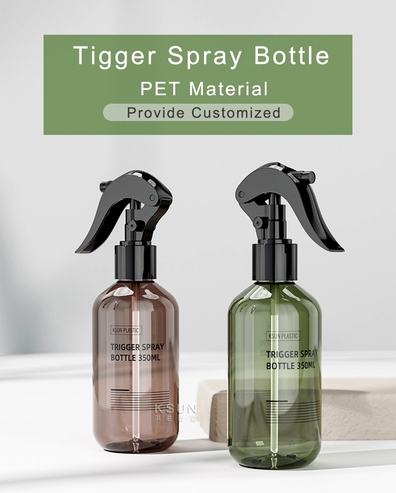Wholesale High Quality Plastic Trigger Spray Bottle Skincare 350ml Empty Pet Spray Bottles with 28/410 Trigger Spray Pump for Household Spray